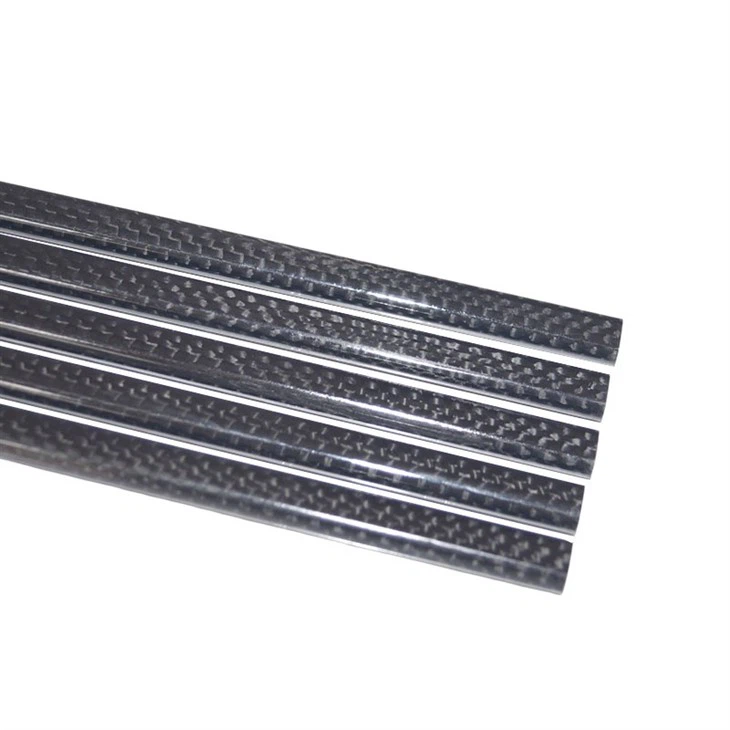 Black Plain Oval Carbon Fiber Rod  (3)